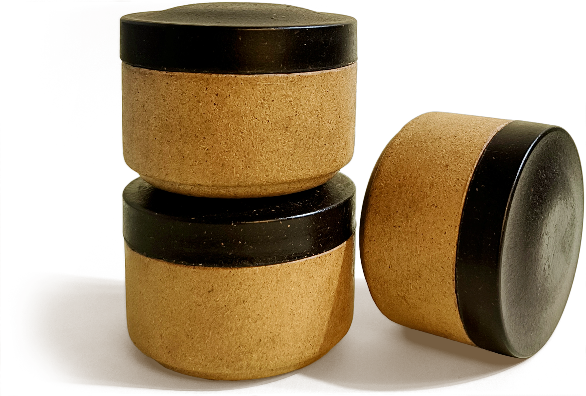 Agropak 50ml bio-composite cosmetic jar, Sandstone colourway